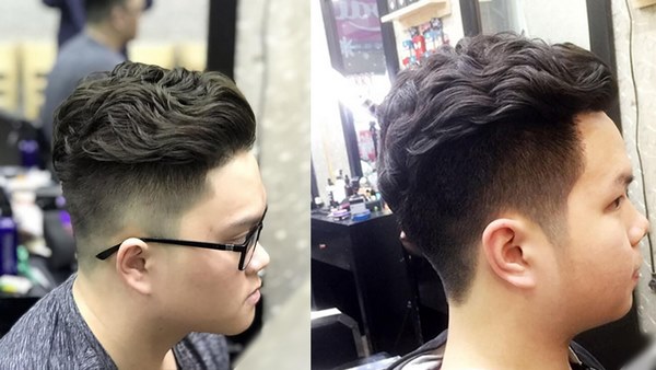 kiểu tóc xoăn undercut