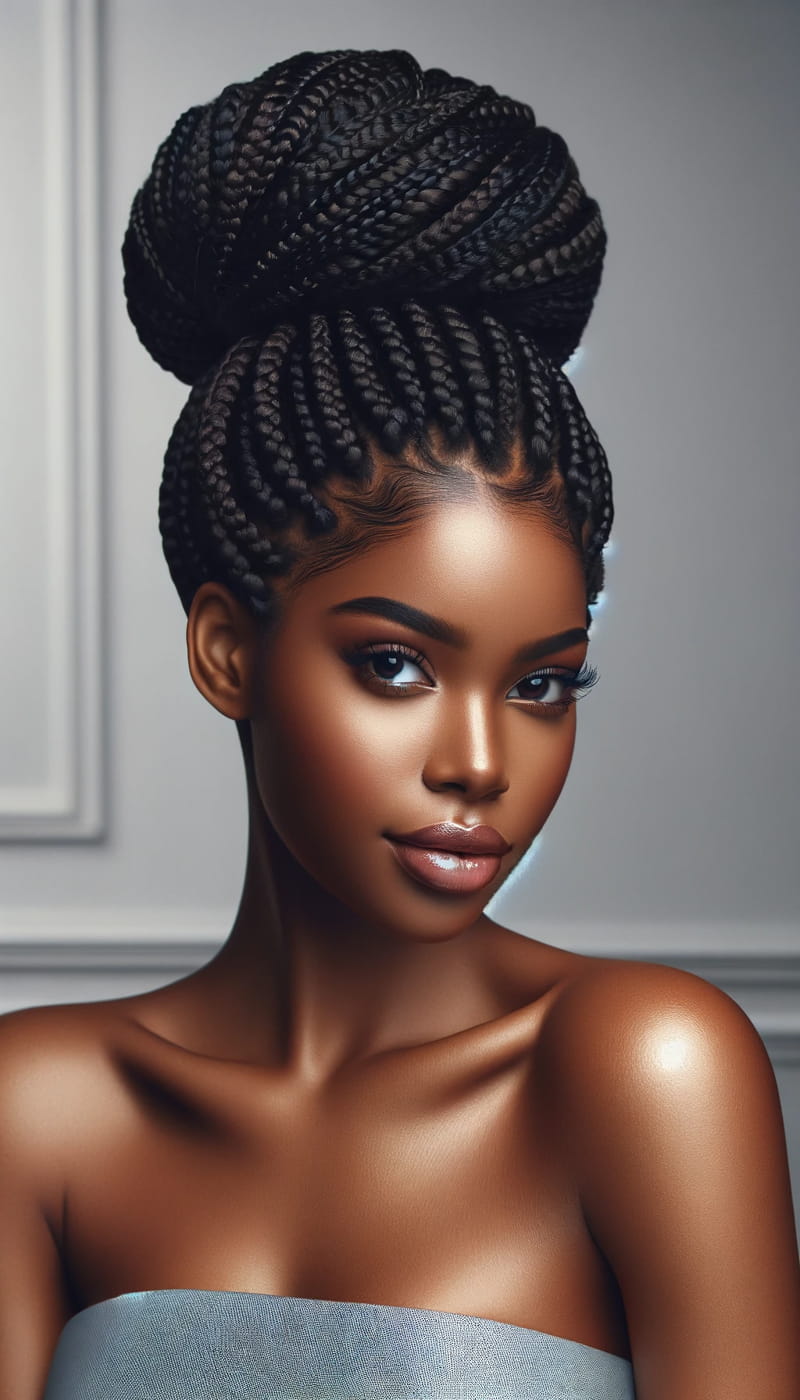 Braids bun