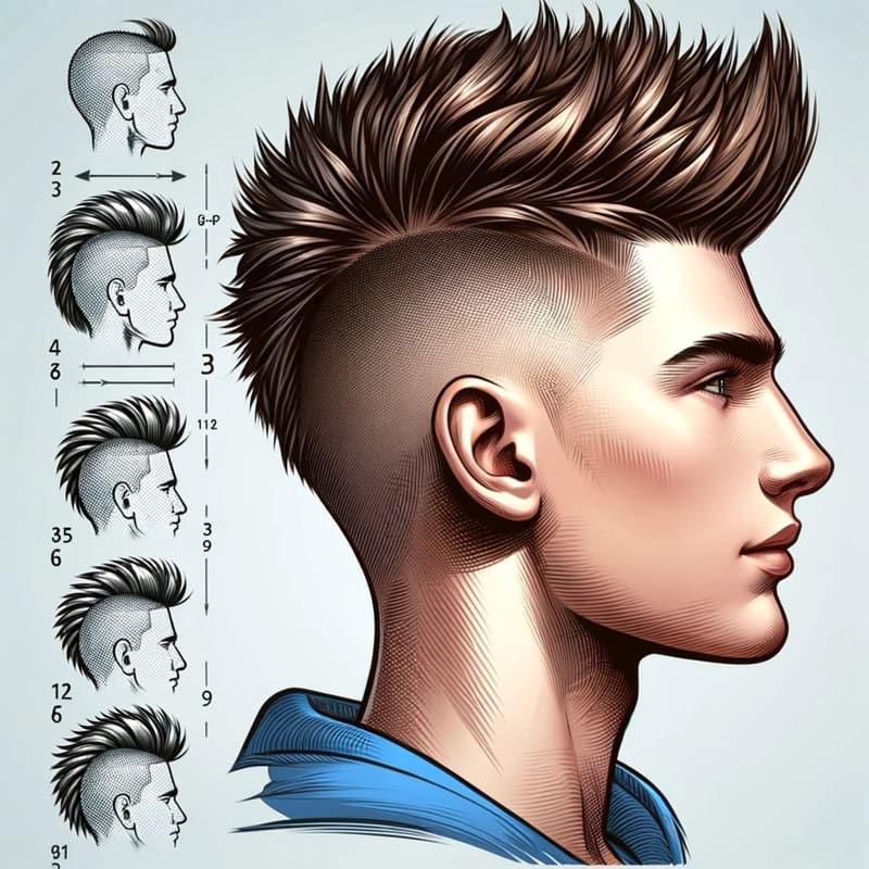 Tóc Mohican với đầu tóc ngắn