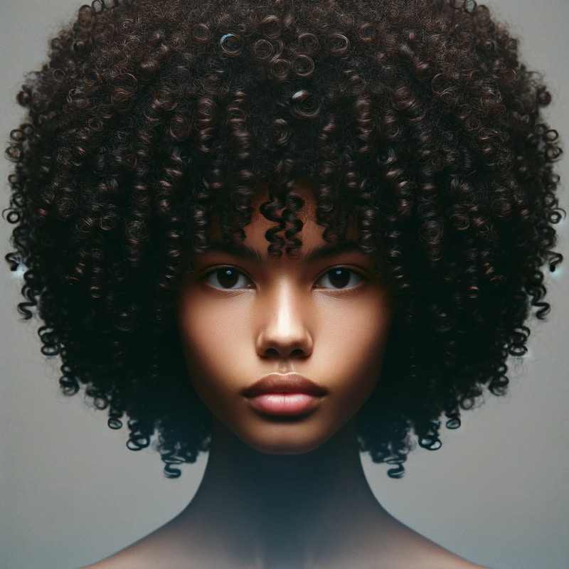 Tóc Afro xoăn đối xứng
