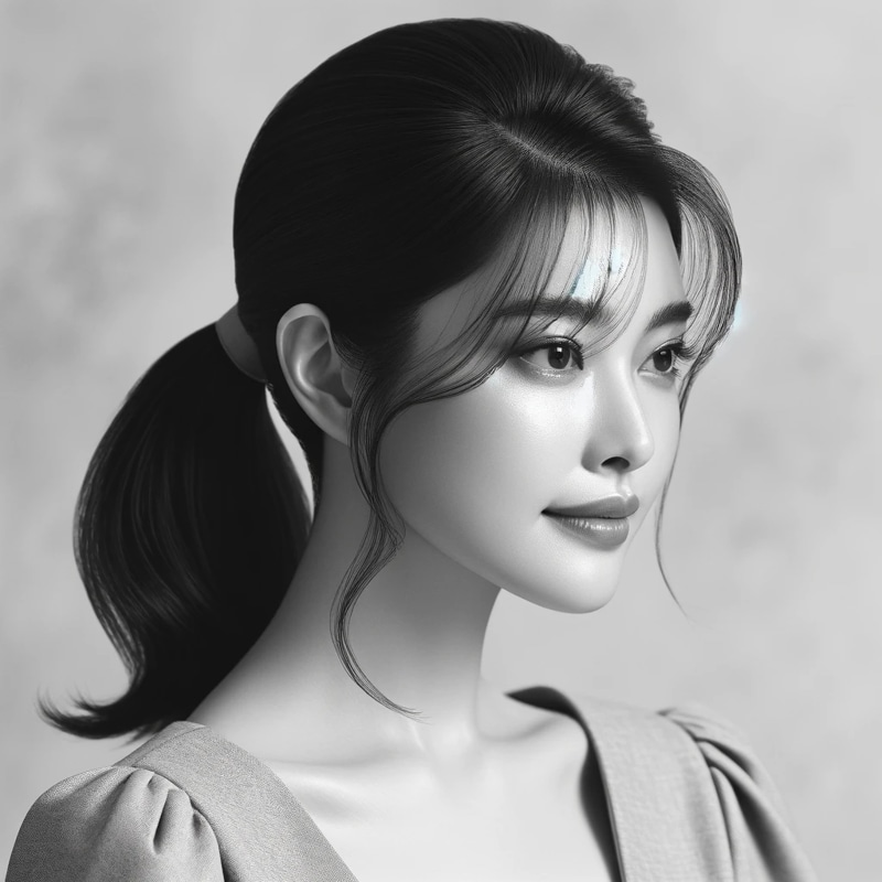 Tóc Đuôi Ngựa Phần Bên (Side Parted Ponytail)