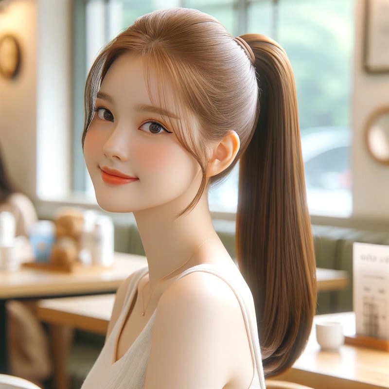 Tóc Đuôi Ngựa Đơn Giản phối đồ Hàng Ngày (Simple Ponytail Hairstyles For Everyday Wear)