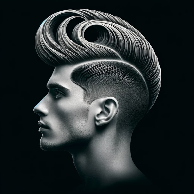 Tóc Mohican kết hợp với kiểu tóc Pompadour