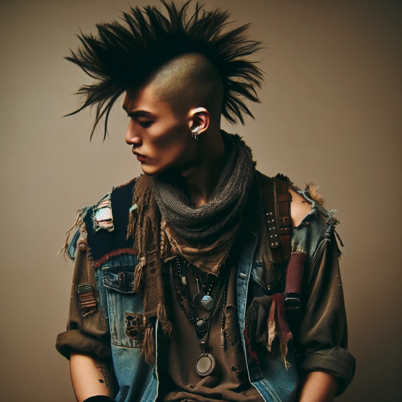 Tóc Mohican với phong cách Grunge